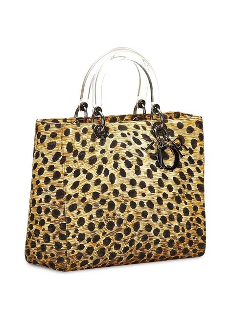 cheetah dior tote|lady Dior handbags.